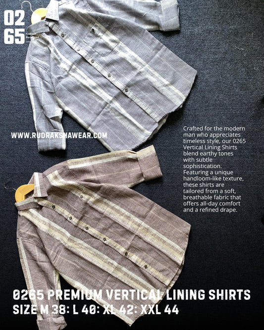 0265 Vertical Lining Full Sleeve Shirt