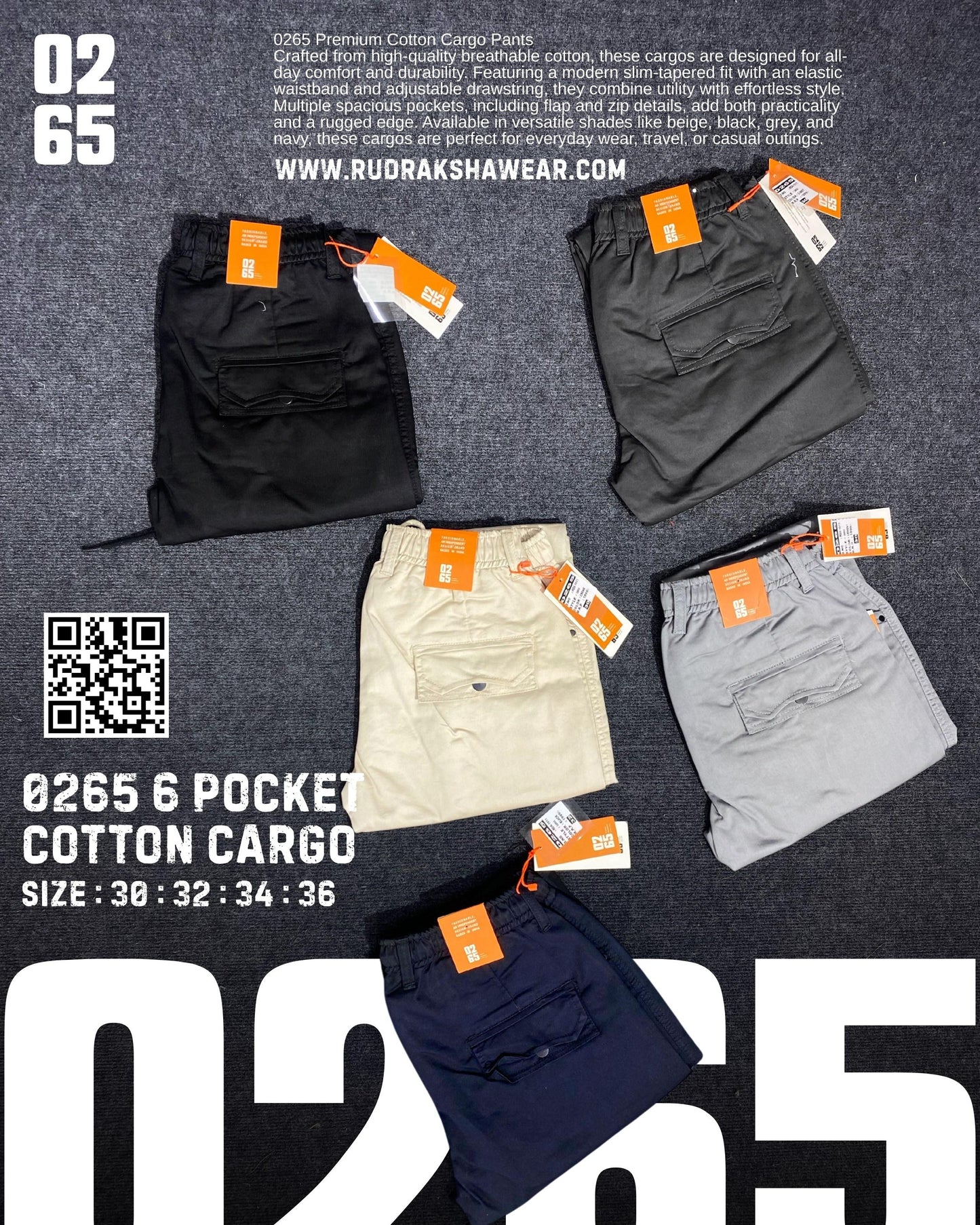 0265 6 Pocket Cotton Cargo