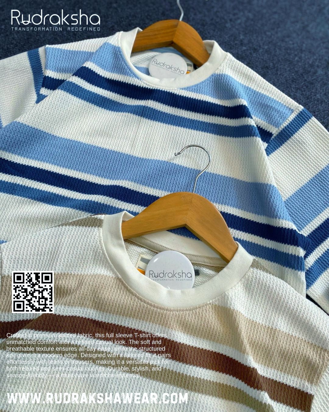 Premium Quality Knitted Full Sleeve T-shirt