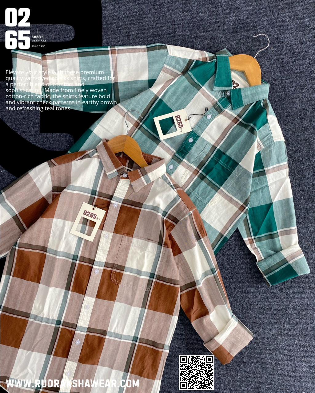 Full Sleeve Yarn Dyed Checks Shirt- Premium Range By 0265