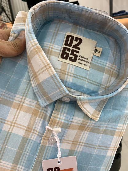 Yarn Dyed Rich Cotton Checks Full Sleeve Shirt By 0265