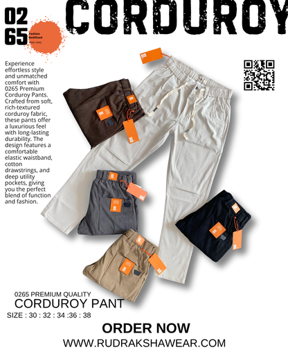0265 Premium Corduroy Pant | Stylish Pocket Design | Comfortable  | Durable