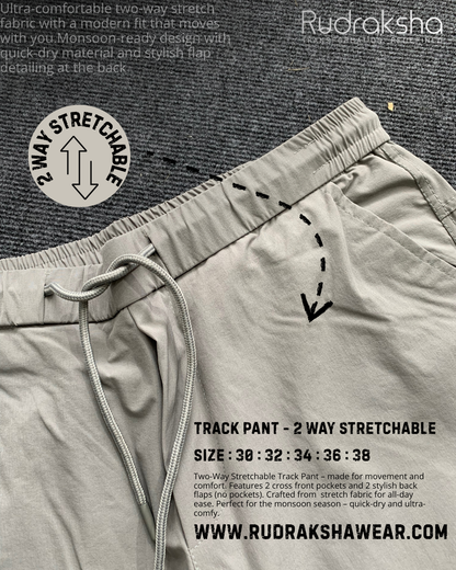 Track Pant - 2 Way Stretchable - Monsoon Collection - Easy Dry