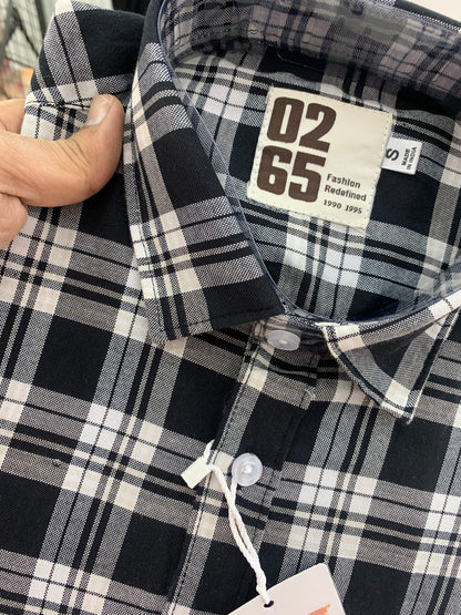 Dyed Rich Cotton Checks Full Sleeve Shirt By 0265