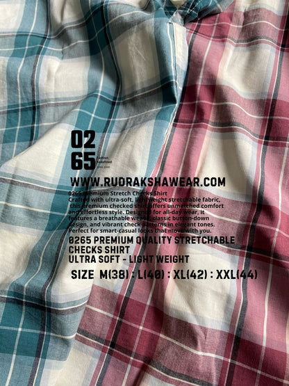 0265 Premium Stretchable Full Sleeve Checks Shirt