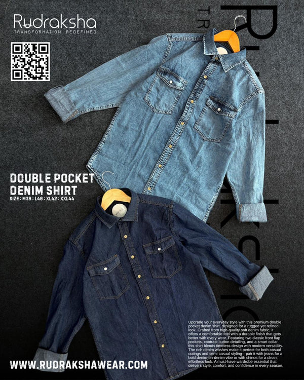 0265 Double Pocket Denim Shirt | Slim Fit