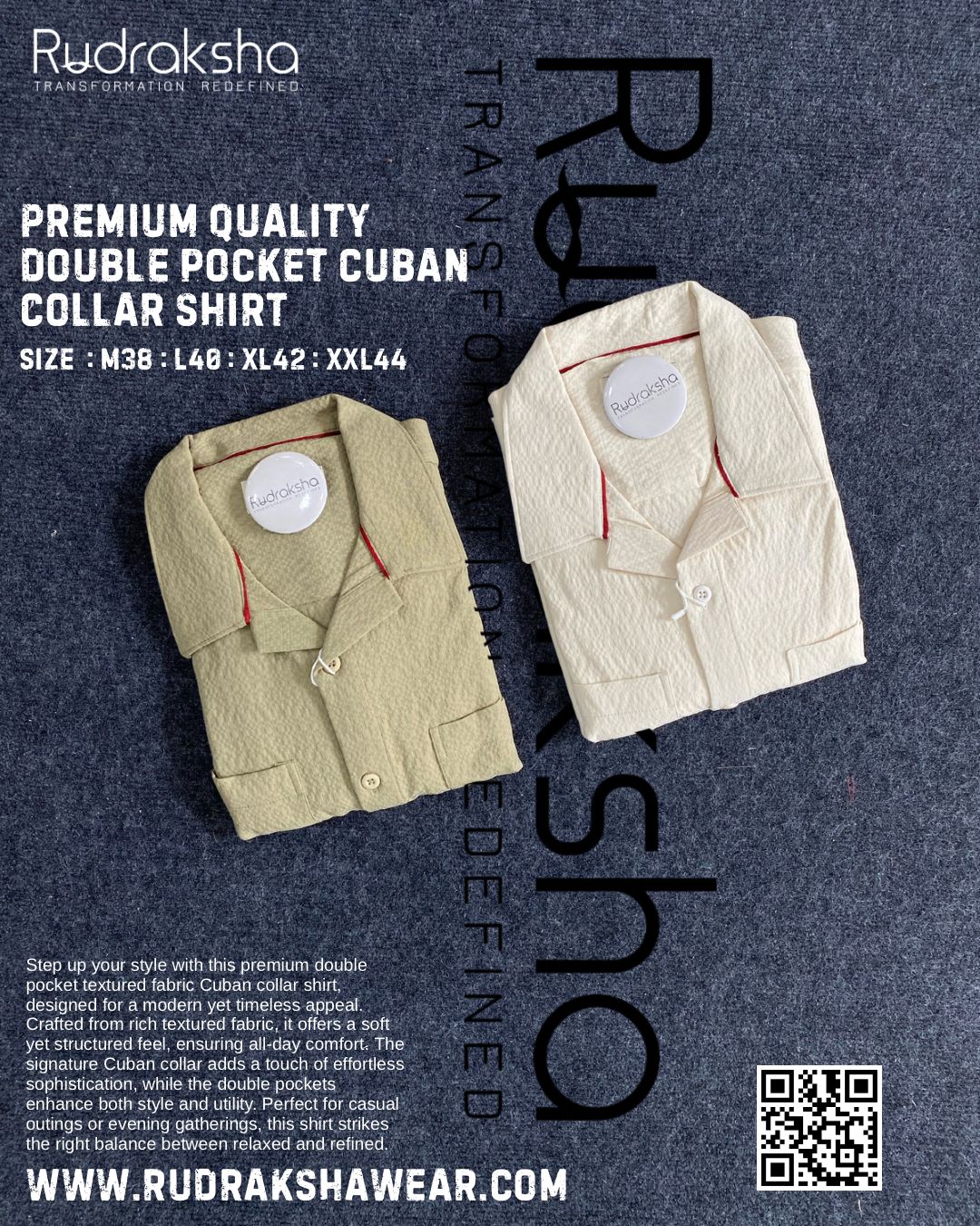 Double Pocket Cuban Collar Shirt