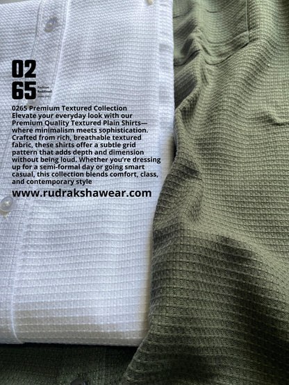 0265 Textured Fabric Full Sleeve Cotton Shirt