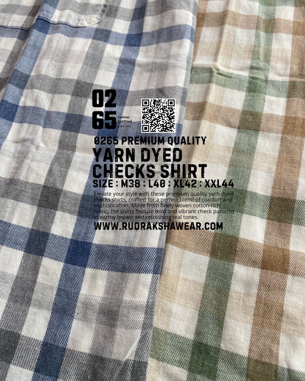 Full Sleeve Yarn Dyed Checks Shirt- Premium Range By 0265