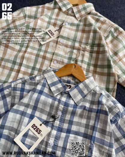 Full Sleeve Yarn Dyed Checks Shirt- Premium Range By 0265