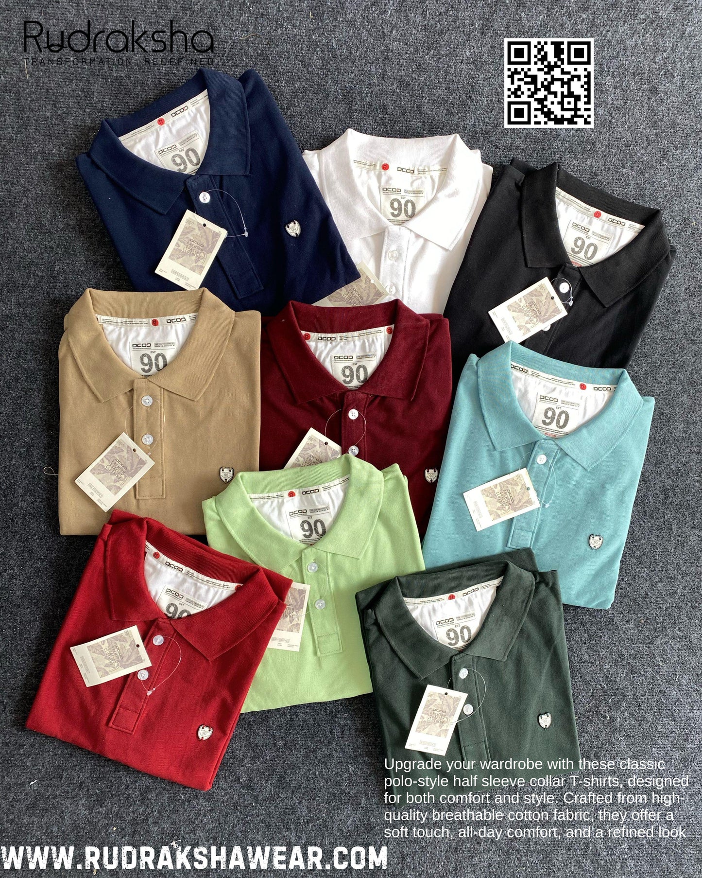 Premium Fine Cotton Matty Collar T-shirts