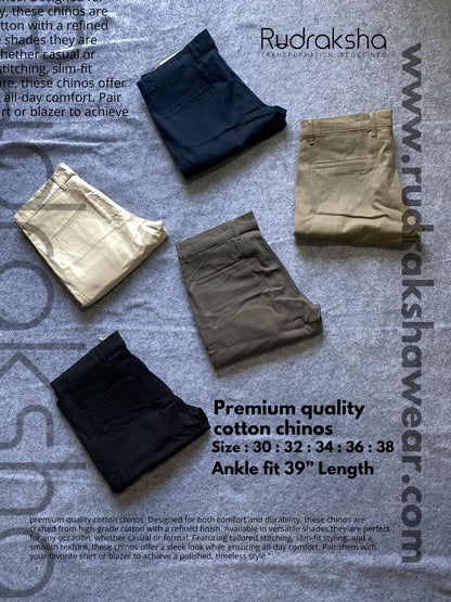 Cotton Chinos- Cross Pocket - Ankle Length 39”