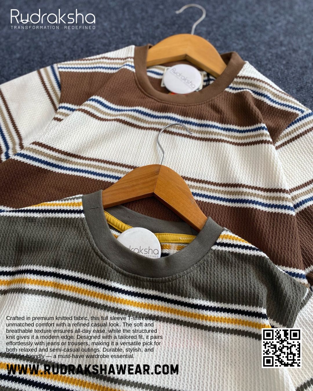 Premium Quality Knitted Full Sleeve T-shirt
