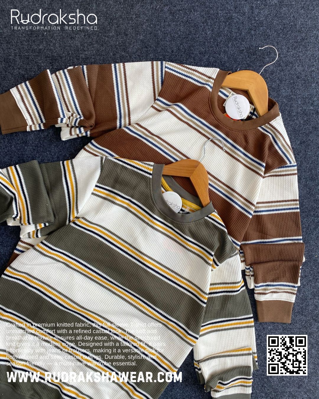 Premium Quality Knitted Full Sleeve T-shirt