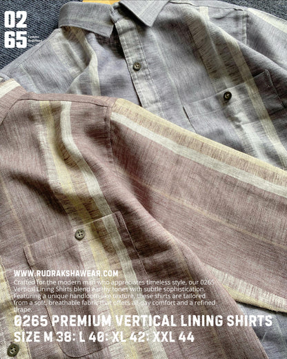 0265 Vertical Lining Full Sleeve Shirt