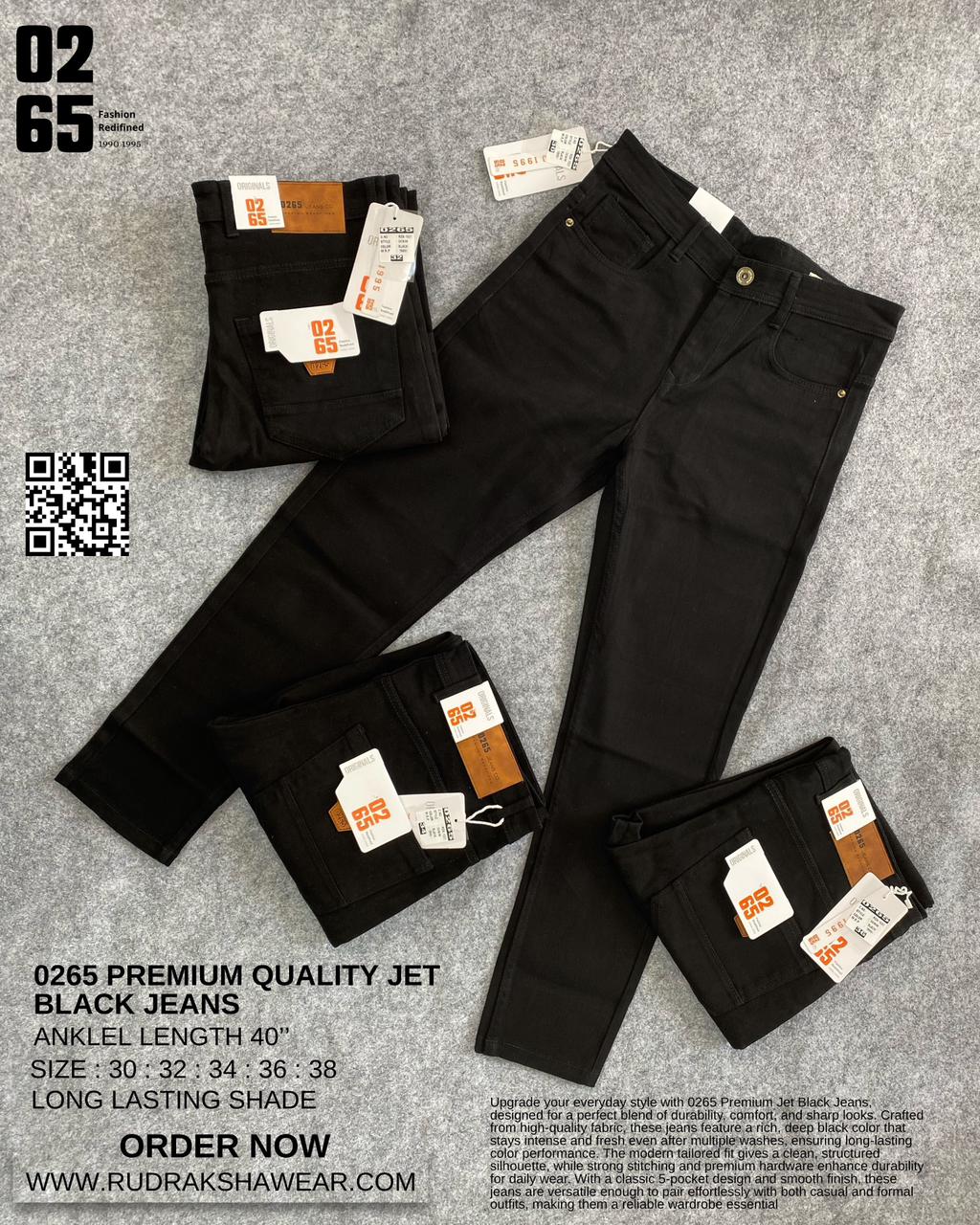 0265 Ankle Length 40" | Stretchable Jeans | Long Lasting Shades