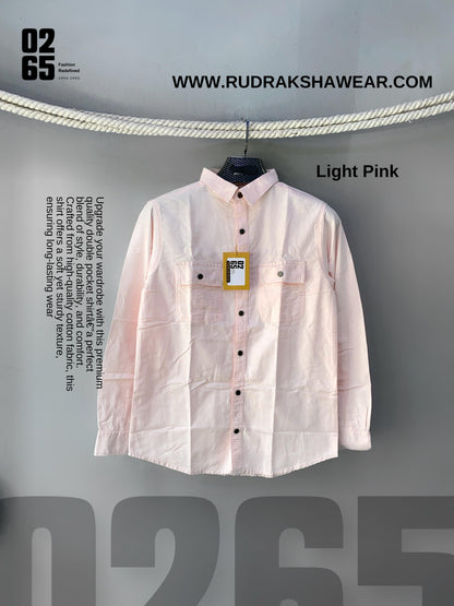 DOUBLE POCKET DOBBY FABRIC SHIRT