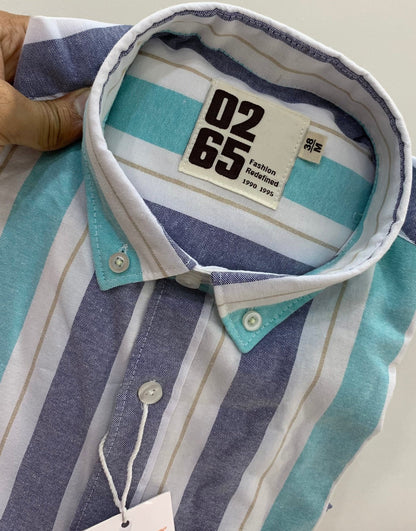 Yarn Dyed Oxford Lining Full Sleeve Shirt By 0265