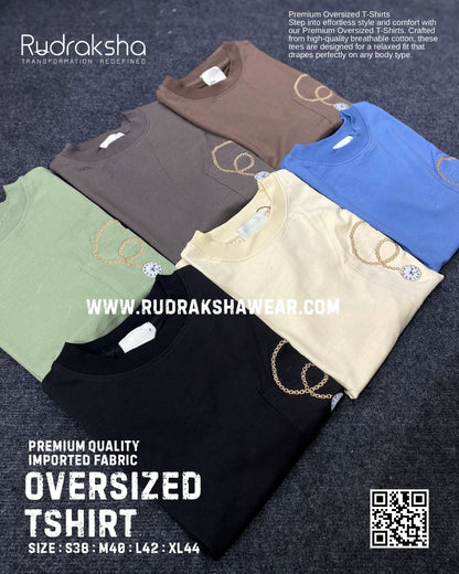 Premium Quality Imported 100% Cotton Fabric Oversized T-shirts | 220 GSM | Embroidered Work
