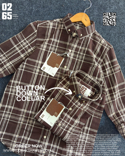 0265 Old Money Textured Checks Shirt | 100% Cotton | Full Sleeve