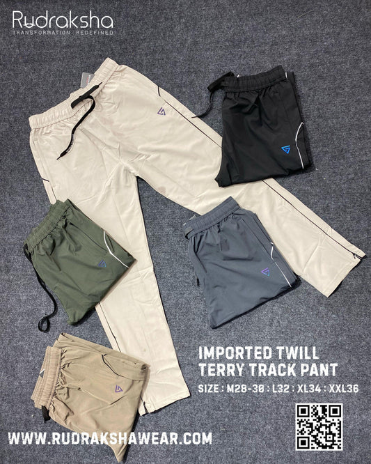 2 In 1 Fit - ( Straight Fit + Ankle Fit ) Premium Imported Twill Terry Fabric Track Pant | Both front pocket with zipper | 1 Back pocket with zipper | Light Weight | Easy Dry