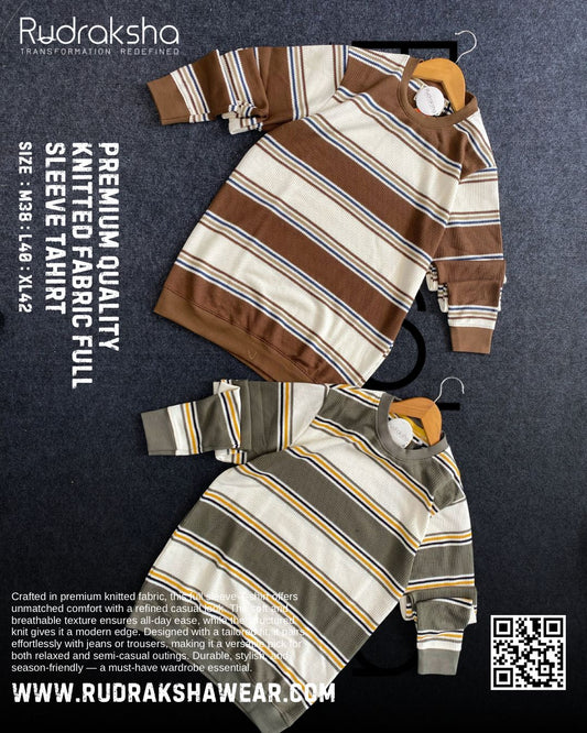 Premium Quality Knitted Full Sleeve T-shirt