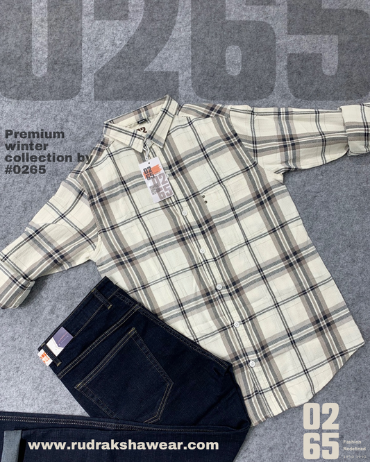 Premium Textured Checks Full Sleeve Shirt By 0265