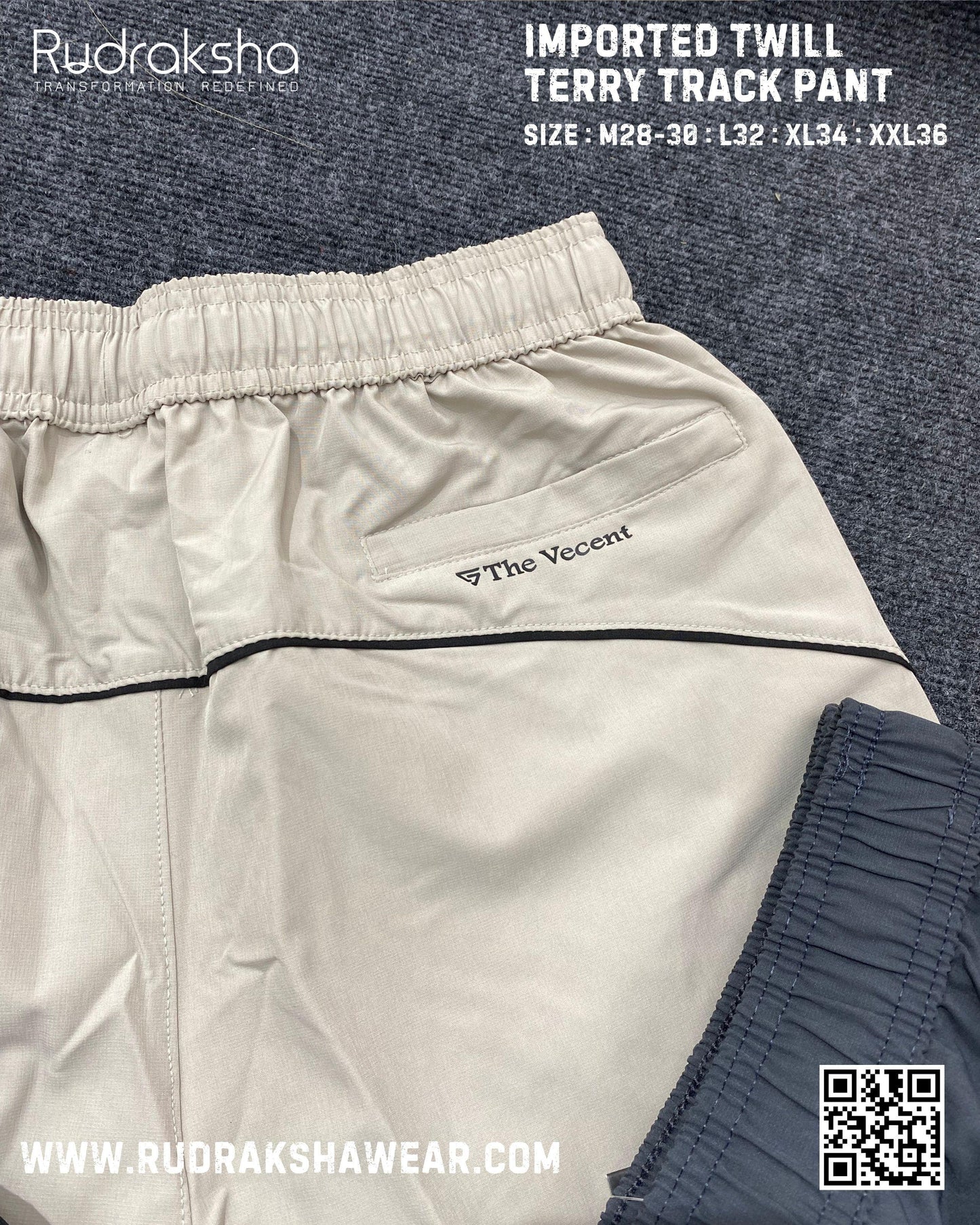 2 In 1 Fit - ( Straight Fit + Ankle Fit ) Premium Imported Twill Terry Fabric Track Pant | Both front pocket with zipper | 1 Back pocket with zipper | Light Weight | Easy Dry