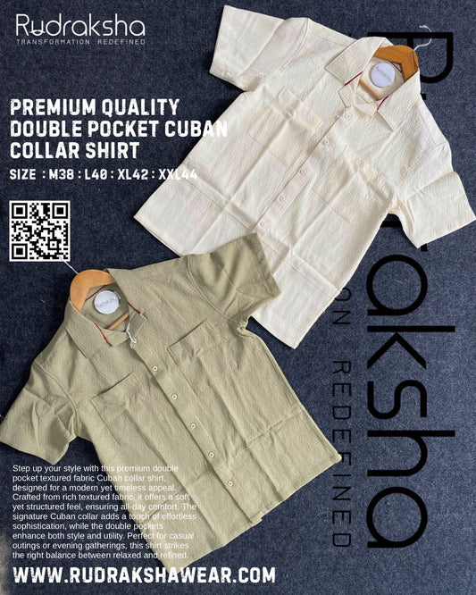 Double Pocket Cuban Collar Shirt