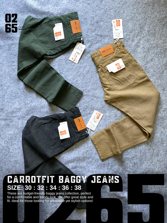 Colour Range Carrot Fit Baggy Jeans By 0265 - Non Stretchable