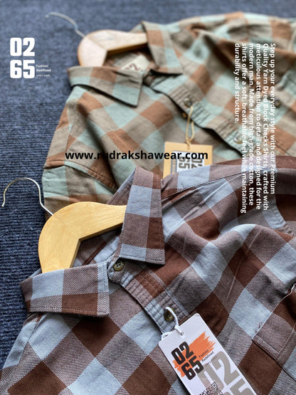 Full Sleeve Yarn Dyed Block Checks Shirt- Premium Range By 0265