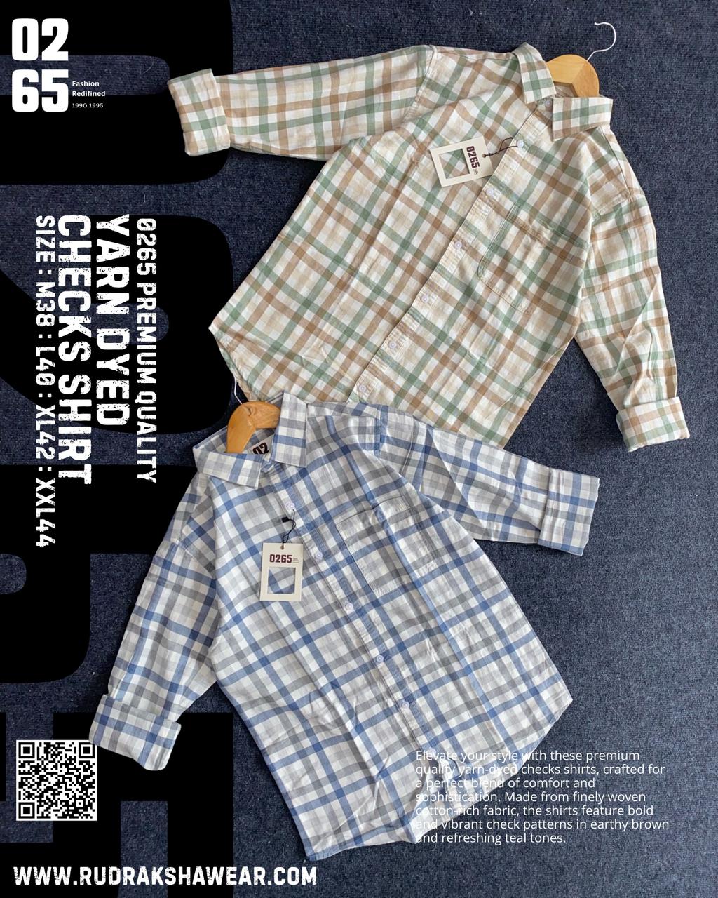 Full Sleeve Yarn Dyed Checks Shirt- Premium Range By 0265