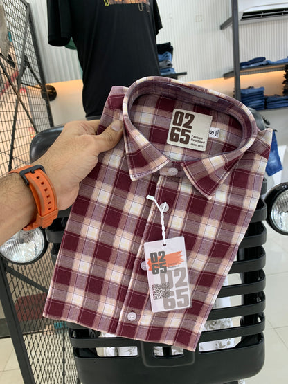 Yarn Dyed Rich Cotton Checks Full Sleeve Shirt By 0265