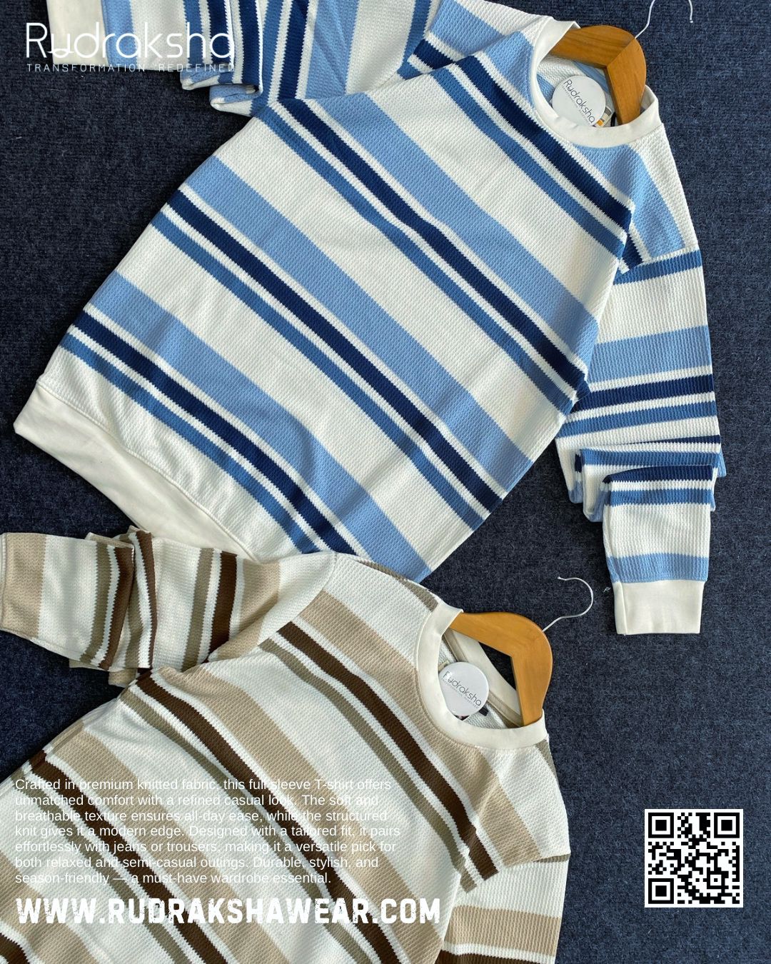 Premium Quality Knitted Full Sleeve T-shirt