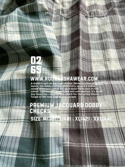 0265 Premium Jacquard Dobby Checks Full Sleeve Shirt