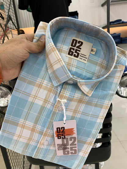 Yarn Dyed Rich Cotton Checks Full Sleeve Shirt By 0265