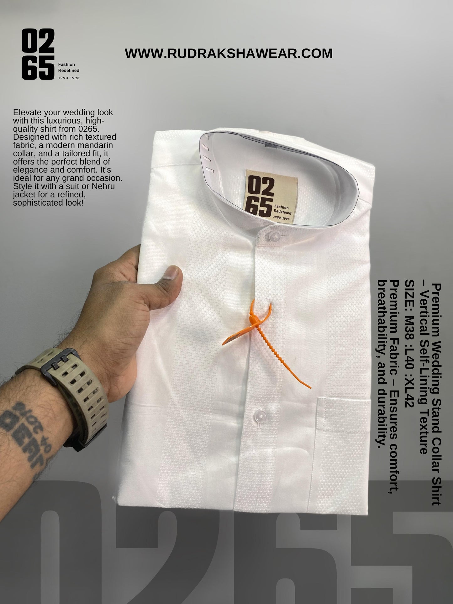 Premium Stand Collar Shirts- Wedding Collection By 0265