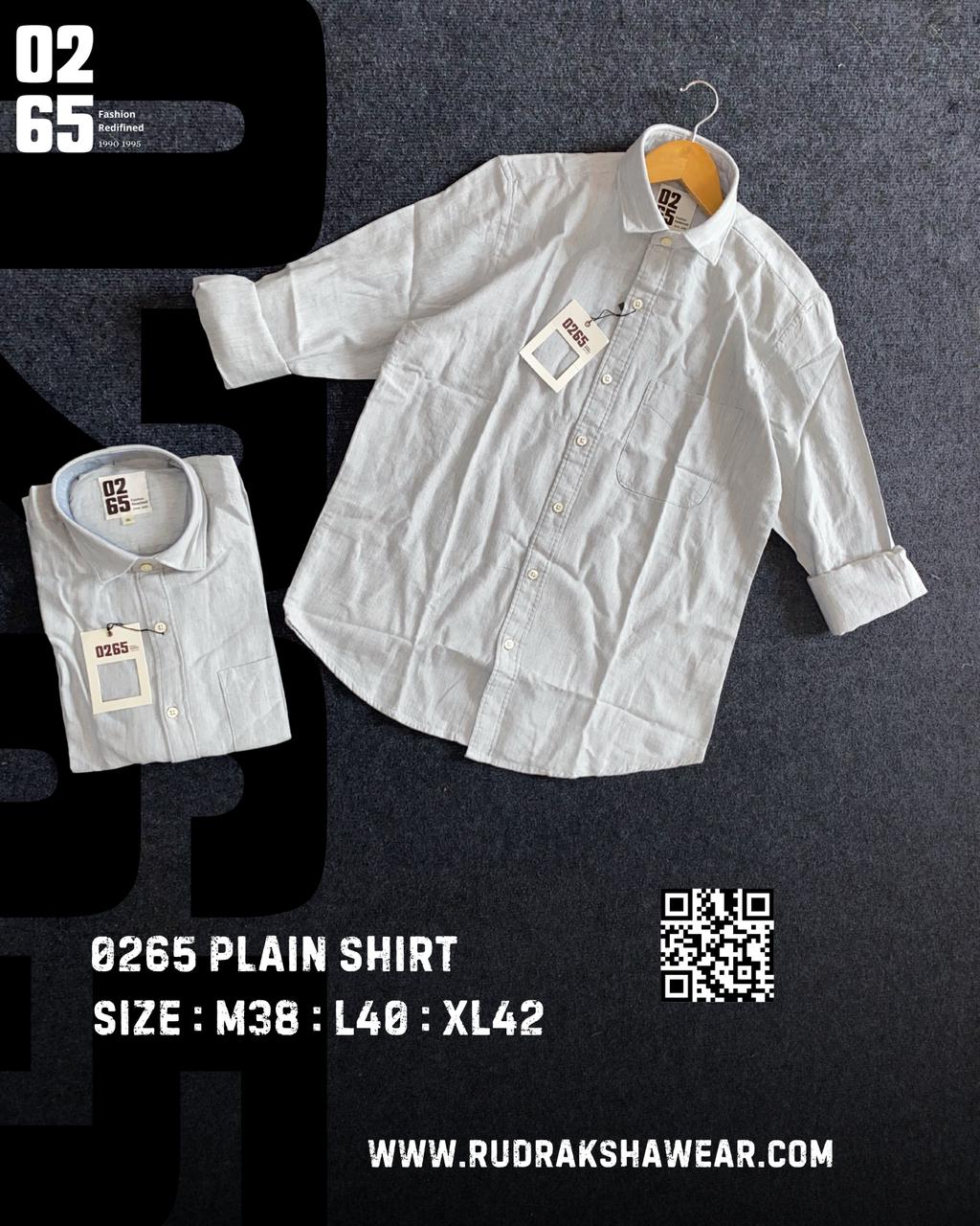 Melange Plain Full Sleeve Shirt | 100% Cotton | Back Side Box Pleated