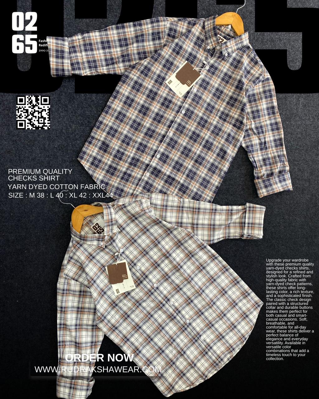 0265 Giza Cotton Yarn Dyed Checks Shirt | Summer | Ultra Soft