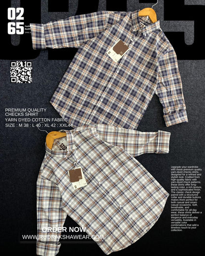 0265 Giza Cotton Yarn Dyed Checks Shirt | Summer | Ultra Soft