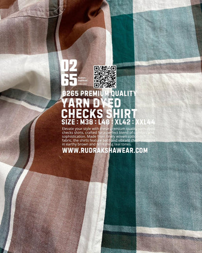Full Sleeve Yarn Dyed Checks Shirt- Premium Range By 0265