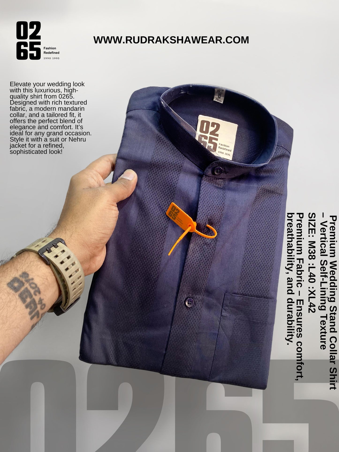 Premium Stand Collar Shirts- Wedding Collection By 0265