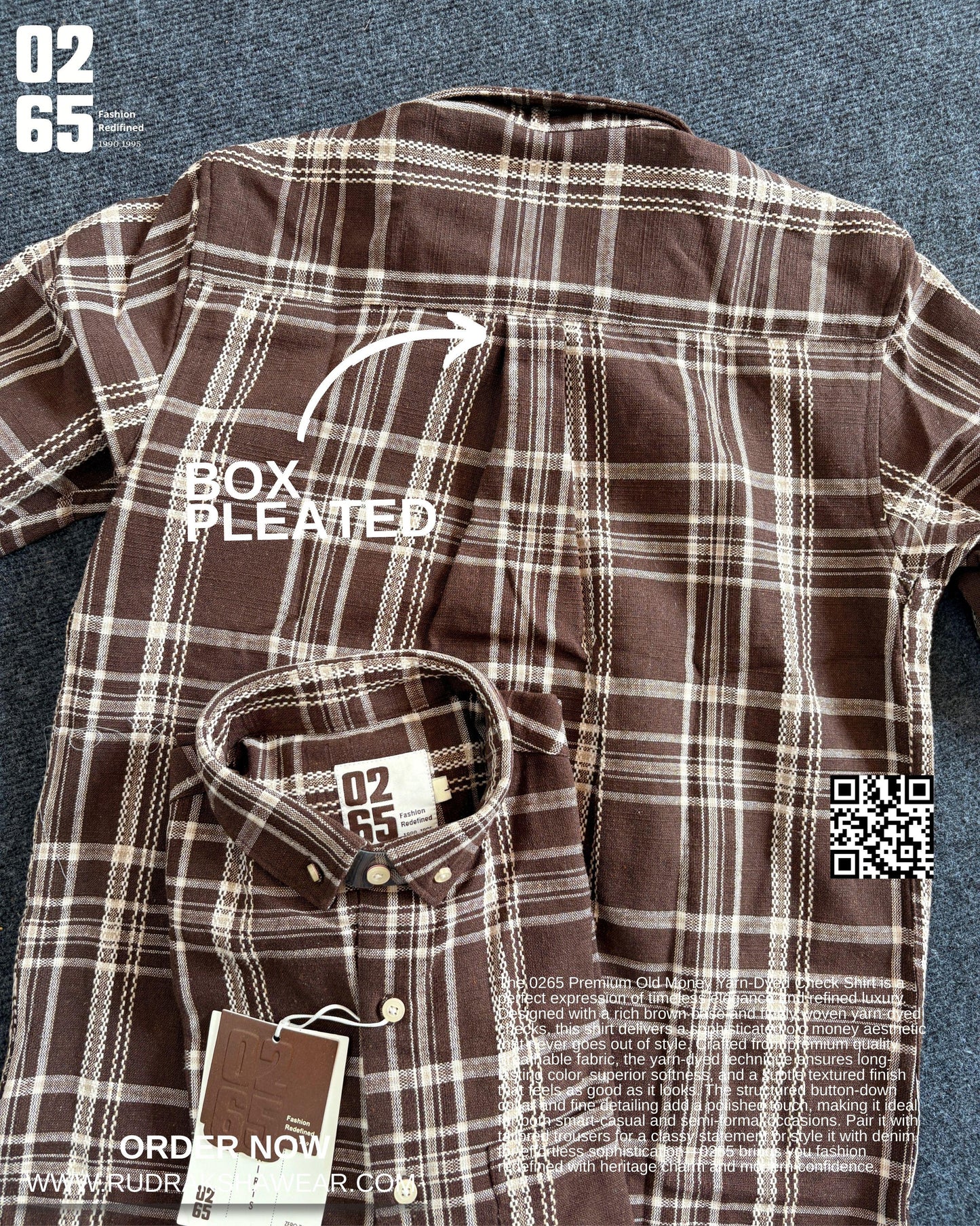0265 Old Money Textured Checks Shirt | 100% Cotton | Full Sleeve