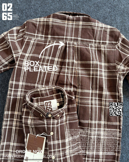 0265 Old Money Textured Checks Shirt | 100% Cotton | Full Sleeve