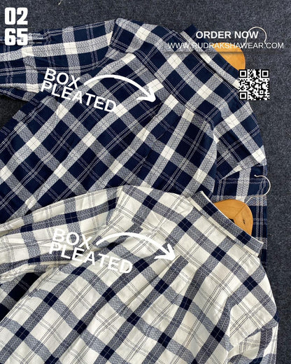 0265 Premium Yarn Dyed Checks Shirt | Stretchable | Full Sleeve | Metal Snape Buttons