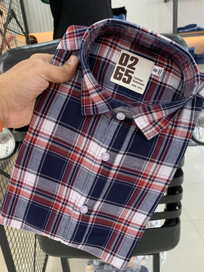 Yarn Dyed Rich Cotton Checks Full Sleeve Shirt By 0265