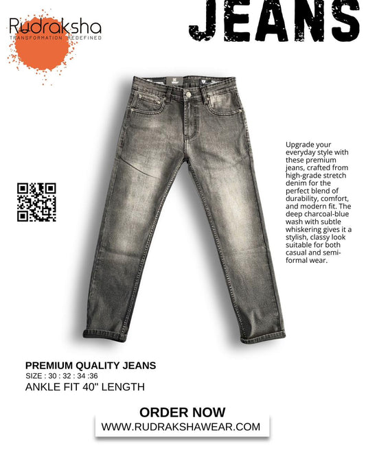 Premium Ankle-Length Jeans | Stretch for Effortless Comfort | Fade-Resistant Shade