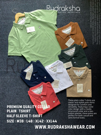 Premium Fine Cotton Matty Collar T-shirts