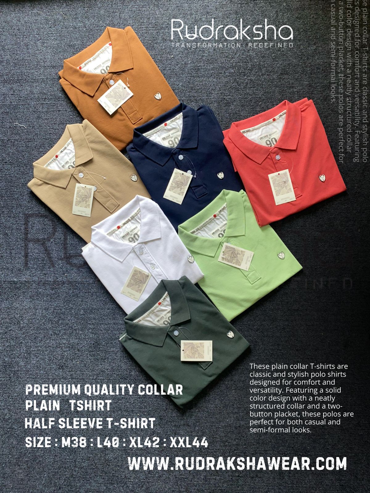 Premium Fine Cotton Matty Collar T-shirts