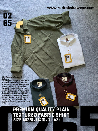 0265 Textured Fabric Full Sleeve Cotton Shirt